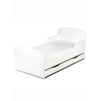Bedding & Beyond Plain White Toddler Bed with Underbed Storage