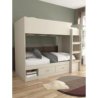 Very Home Atlanta Storage Bunk Bed With Mattress Options (Buy &Amp; Save!) - Grey - Bunk Bed Frame With 2 Premium Mattresses