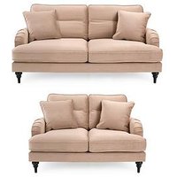 Very Home Victoria 3 + 2 Seater Fabric Sofa Set (Buy &Amp; Save!) - Mink - Fsc&Reg; Certified