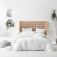 Linen House Palm Springs Duvet Set Whi - Multicolour - Size Super King