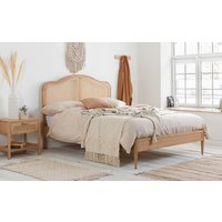Birlea Leonie Wooden Rattan Bed Frame, King Size, Black